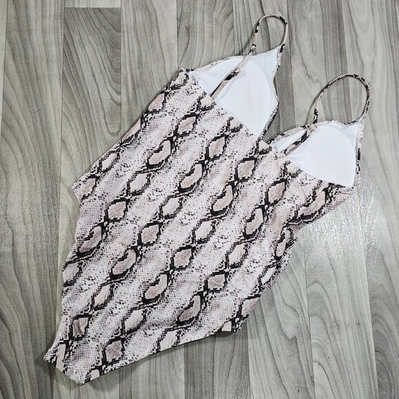 Unbranded Snakeskin Print Women’s One Piece Swimsuit Bathing Suit, Size L - Picture 6 of 7